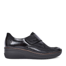 Load image into Gallery viewer, Rieker Black Velcro Shoe 487C0-00