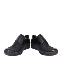 Load image into Gallery viewer, Rieker Black Velcro Shoe 487C0-00