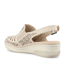 Load image into Gallery viewer, Rieker Beige Slingback Wedges 48763-60