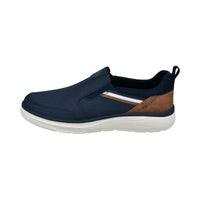 Load image into Gallery viewer, Bugatti Navy /Cognac slip on shoes