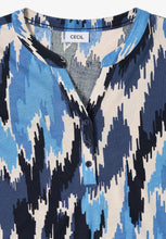 Load image into Gallery viewer, Cecil Blue &Cream Printed Blouse 324646