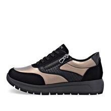 Load image into Gallery viewer, Remonte Laced Up Sneaker D2V02-04 Colour- Black and Gold