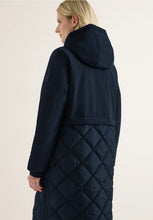 Load image into Gallery viewer, Cecil Mixed Texture Coat 101286 Colour- Dark Navy / 15631