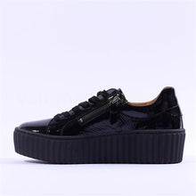 Load image into Gallery viewer, Gabor Platform Twin Zip Trainers - Black Patent 53.334.97