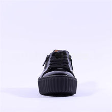 Load image into Gallery viewer, Gabor Platform Twin Zip Trainers - Black Patent 53.334.97