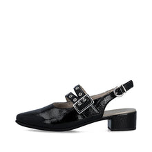 Load image into Gallery viewer, Rieker Black Slingback Low Heels 47071
