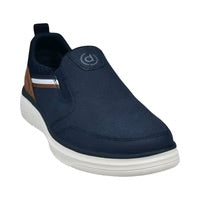 Load image into Gallery viewer, Bugatti Navy /Cognac slip on shoes