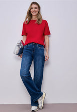 Load image into Gallery viewer, Street One Dropped Shoulder Red Top 324783