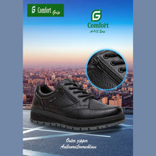 Load image into Gallery viewer, G Comfort R-1282 Black/Grey Laced shoes
