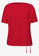 Load image into Gallery viewer, Street One Dropped Shoulder Red Top 324783