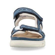 Load image into Gallery viewer, Rieker Blue Velcro Strap Sandals 64066-14
