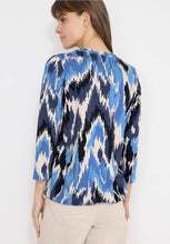Load image into Gallery viewer, Cecil Blue &Cream Printed Blouse 324646