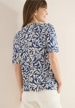 Load image into Gallery viewer, Cecil Flower Printed Navy and cream Tunic 324832