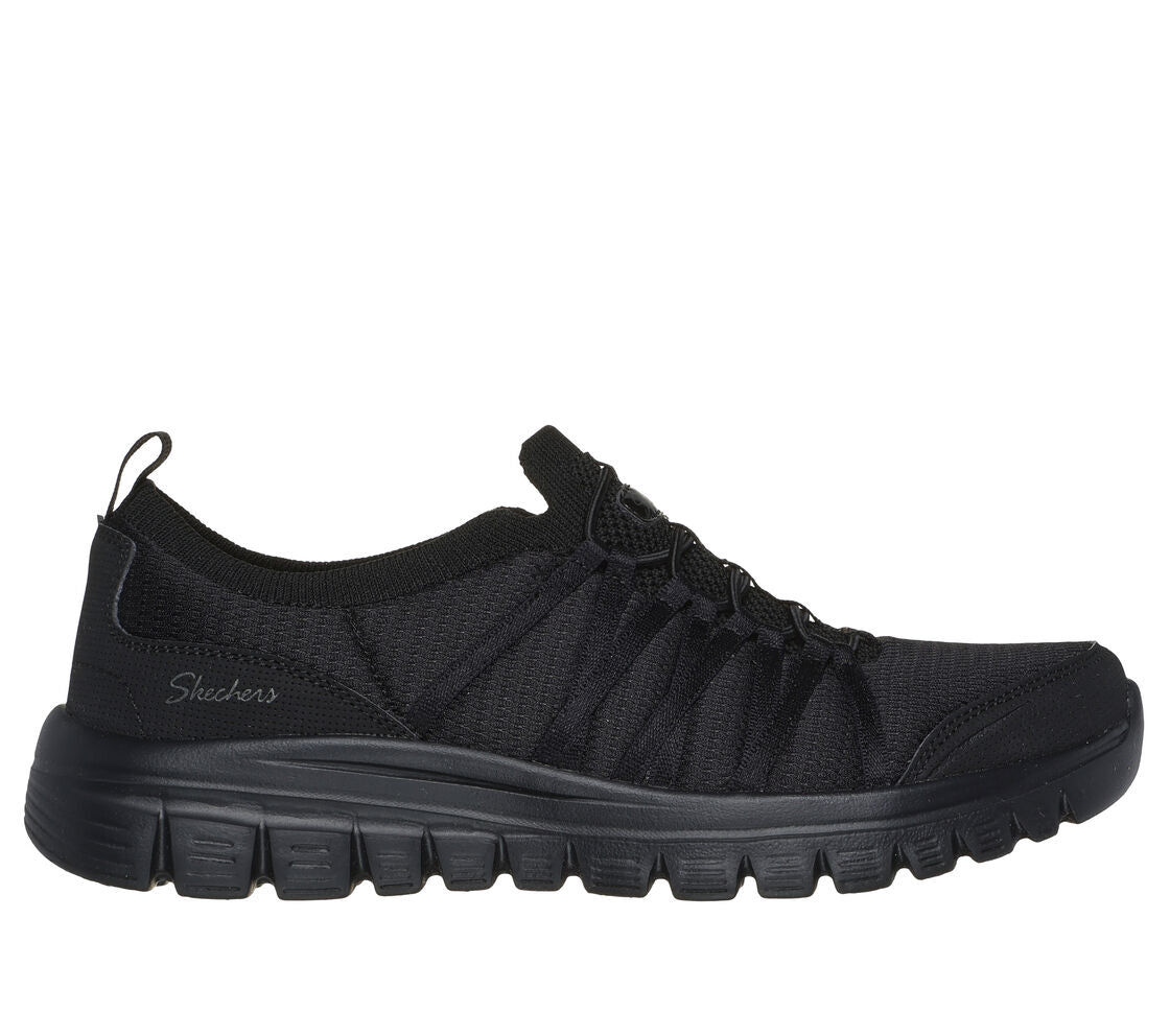 Sketchers Black Trainers 100692 BBK