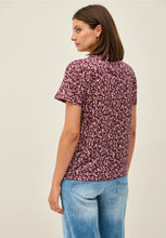 Load image into Gallery viewer, Cecil Print Tunic T-Shirt 323696 Colour- Mulberry Redhead