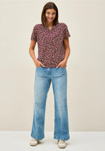 Load image into Gallery viewer, Cecil Print Tunic T-Shirt 323696 Colour- Mulberry Redhead