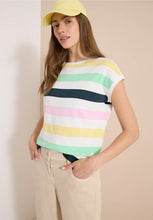 Load image into Gallery viewer, Cecil Multicoloured Stripe Top 325296