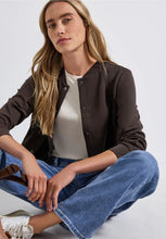 Load image into Gallery viewer, Street One Silk Look Jacket 323894 Colour- Deep Roast Brown