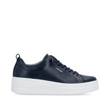 Load image into Gallery viewer, Remonte Navy Platform Trainers D1C12-14
