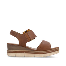 Load image into Gallery viewer, Remonte Brown Wedge Sandals D2L53-24
