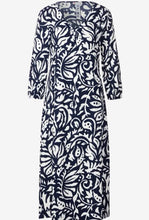 Load image into Gallery viewer, Street one navy and white print dress