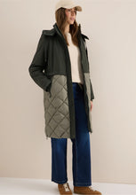 Load image into Gallery viewer, Cecil Mat Mix Olive Green Coat 101286