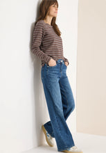 Load image into Gallery viewer, Cecil Striped Taupe Top 324548