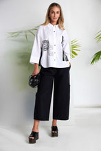 Load image into Gallery viewer, NAYA Print Shirt With Stripped Section NAS26256