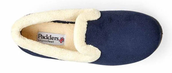 Padders Ladies Repose Navy Slippers 406/24