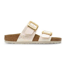 Load image into Gallery viewer, Birkenstock Sydney Cushion Buckle Sandals Colour- Shiny Snake Cream