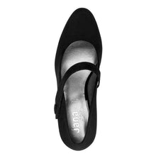 Load image into Gallery viewer, Jana Black Cross Strap Heels 8-22473-41