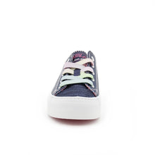 Load image into Gallery viewer, Pablosky Girls Denim and Navy Glitter Canvas 963220