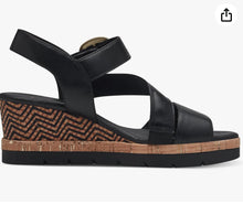 Load image into Gallery viewer, Jana Black Sandal 8-28370-42

