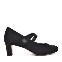 Load image into Gallery viewer, Jana Black Cross Strap Heels 8-22473-41
