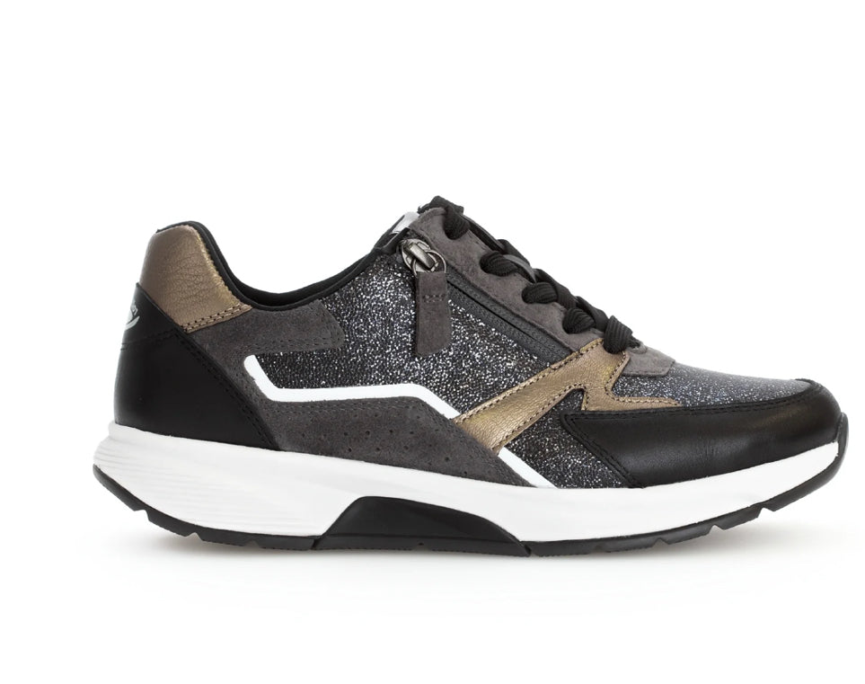 Gabor RollingSoft Black Multicolor Shoes 76.878.89