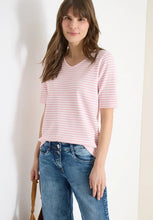 Load image into Gallery viewer, Cecil Striped Waffle  Top 324813/27600
