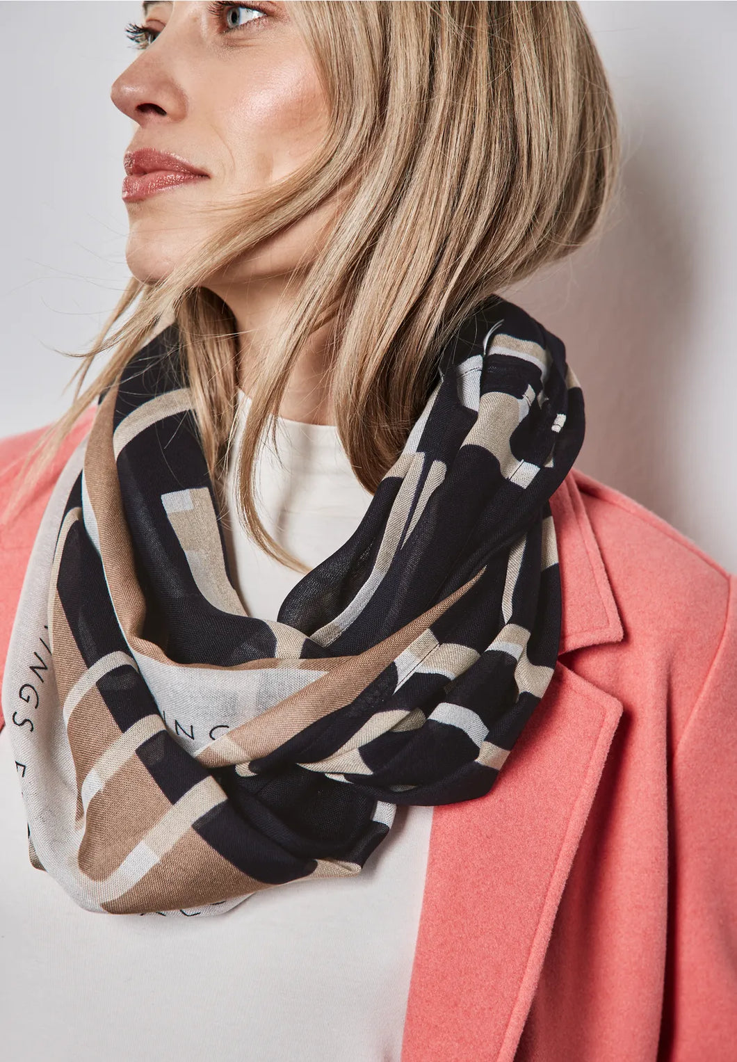 Street One Print Loop Scarf 572745 Colour- 35899