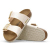 Birkenstock Sydney Cushion Buckle Sandals Colour- Shiny Snake Cream