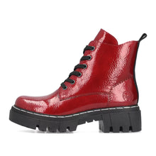 Load image into Gallery viewer, Rieker Ladies Patent Red Boots 74020-33
