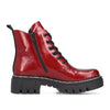Rieker Ladies Patent Red Boots 74020-33