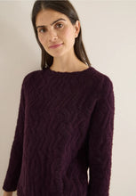 Load image into Gallery viewer, Cecil Feather Yarn Sweater (wine)
