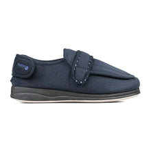 Load image into Gallery viewer, Padders Navy Enfold Slipper 427W/24
