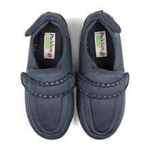 Load image into Gallery viewer, Padders Navy Enfold Slipper 427W/24
