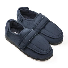 Load image into Gallery viewer, Padders Navy Enfold Slipper 427W/24
