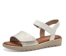 Load image into Gallery viewer, Jana Gold and White Sandals 8-28265-42
