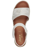 Load image into Gallery viewer, Jana Gold and White Sandals 8-28265-42
