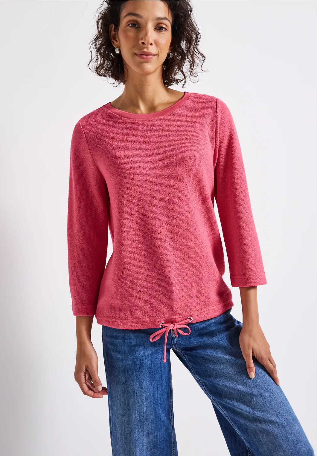 Street One Knit Look Shirt in Coral 323898