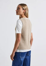 Load image into Gallery viewer, Street One Beige Sleeveless Cardigan 254020
