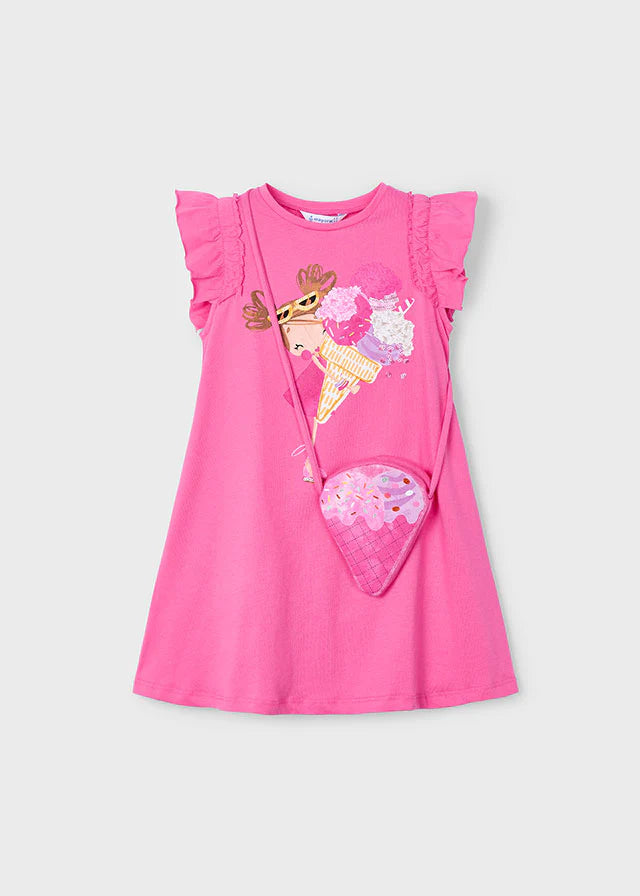 Mayoral Girl's Dress 3940 Colour- Hot Pink