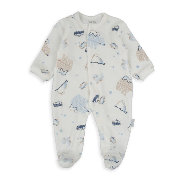 BabyBol Baby Boy's Velour Babygro 250057